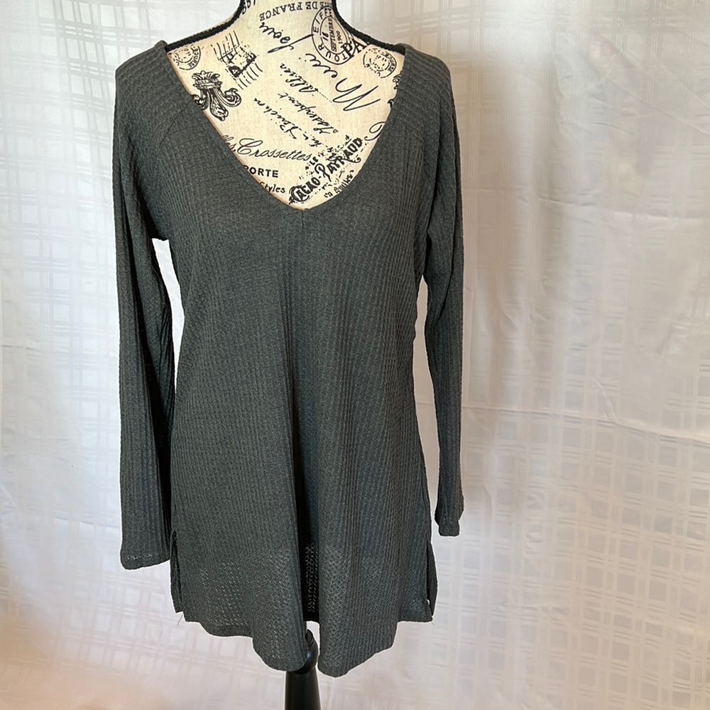 Gray tunic top